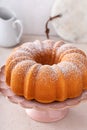 Pound cake, traditional vanilla or sour cream flavor Royalty Free Stock Photo