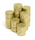 Pound Coin Stacks Royalty Free Stock Photo