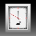 Pound currency clock vector.Time is money in pound currency signed with black shadow Royalty Free Stock Photo