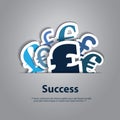 Pound and Euro Signs Design Concept Royalty Free Stock Photo