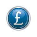 Pound icon on the button Royalty Free Stock Photo