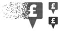 Pound Map Pointer Shredded Pixel Halftone Icon