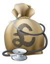 Pound Money Sack and Stethoscope