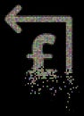 Soft Dissolved Pixelated Halftone Pound Moneyback Icon