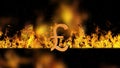 Pound Sign Burning Hot Word in Fire