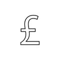 pound sign icon. Element of simple icon. Thin line icon for website design and development, app development. Premium icon Royalty Free Stock Photo