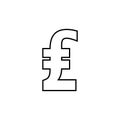 pound sign icon. Thin line icon for website design and development, app development. Premium icon Royalty Free Stock Photo