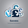 Pound Signs Design Concept Royalty Free Stock Photo