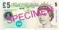 5 pound sterling note obverse