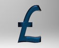 Pound sterling sign isolated GBP 3d render