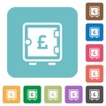 Pound strong box rounded square flat icons