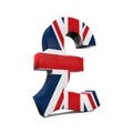 Pound Symbol with Flag Royalty Free Stock Photo