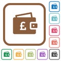 Pound wallet simple icons