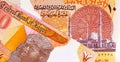 10 Pounds Egypt from the Muhammad Ali Mosque in Cairo. Polymer money of Egypt Royalty Free Stock Photo