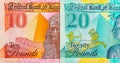20 and 10 Pounds Egypt. National currency of Egypt. Polymer money Royalty Free Stock Photo