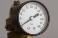 Pounds per square inch valve. PSIG counter. Royalty Free Stock Photo