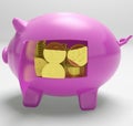 Pounds In Piggy Shows UK Profit And Prosperity