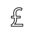 Poundsterling money icon vector illustration template design trendy