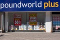 Poundworld plus shop sign