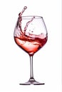 drink bottle wine party alcohol glass liquid closeup gradient background red. Generative AI.