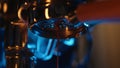 Pour espresso rom bottomless portafilter with neon light