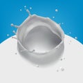 Pour milk template for advertisement