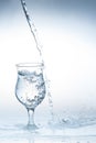 Pour water glass Royalty Free Stock Photo