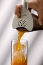 Pour yellow liquid