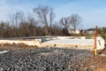 Poured basement foundation for a new house Royalty Free Stock Photo