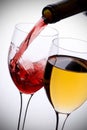 Poured red wine Royalty Free Stock Photo