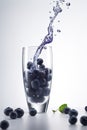 Poured sparkling Blueberry juice AI generated