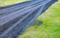 Pouring asphalt