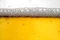 Pouring beer with bubble froth in glass for background Royalty Free Stock Photo