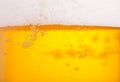 Pouring beer with bubble froth in glass for background Royalty Free Stock Photo