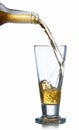 Pouring beer on glass Royalty Free Stock Photo