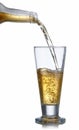 Pouring beer on a glass Royalty Free Stock Photo