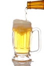 Pouring beer into mug Royalty Free Stock Photo