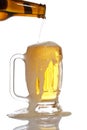 Pouring beer into mug Royalty Free Stock Photo