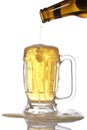 Pouring beer into mug Royalty Free Stock Photo