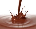 Pouring chocolate