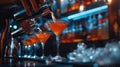 The Pouring of Cocktails. AI generated Royalty Free Stock Photo