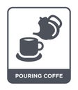 pouring coffe icon in trendy design style. pouring coffe icon isolated on white background. pouring coffe vector icon simple and