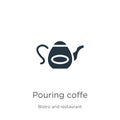 Pouring coffe icon vector. Trendy flat pouring coffe icon from bistro and restaurant collection isolated on white background.