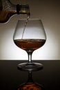 Cognac in a back-lite glass