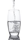 Pouring cold fresh healthy still water to glass Royalty Free Stock Photo