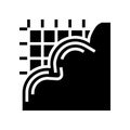pouring concrete floor glyph icon vector illustration Royalty Free Stock Photo