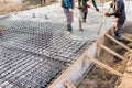 pouring concrete slab Royalty Free Stock Photo