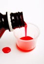 Pouring Cough Syrup Royalty Free Stock Photo