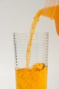 Pouring Electrolyte Solution Beverage in a Glass