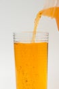 Pouring Electrolyte Solution Beverage in a Glass